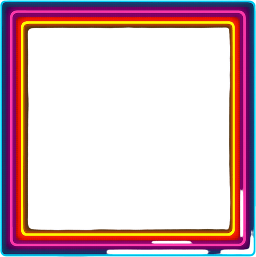 Borra todo lo del sentro y crea un marco multicolor retro