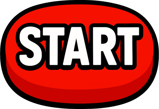 START BUTTON BİG.
In-Game asset.  2d.  High contrast.  No shadows