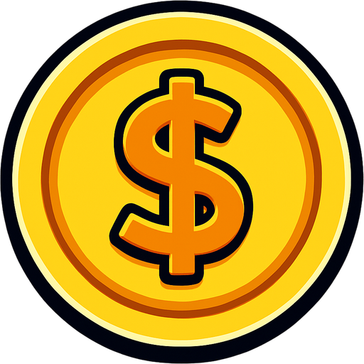 coin.
In-Game asset.  2d.  High contrast.  No shadows
