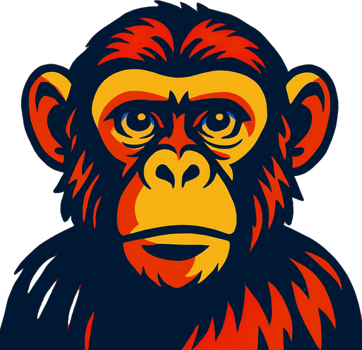 monkey.
High contrast.  No shadows. monkey. monkey