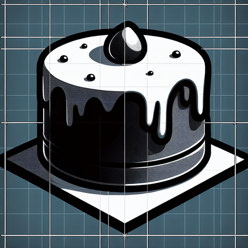 gâteau ( pas réaliste ).
Single Game Texture. In-Game asset. 2d. Blank background. High contrast. No shadows.