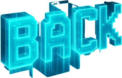 Neon cyberpunk hologram glowing semi-transparent 3D back projection