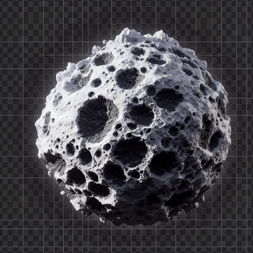 asteroid
Single Game Texture. In-Game asset. 2d. Transparent background. High contrast. No shadows.
