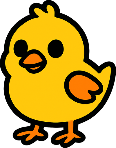 chick.
In-Game asset.  2d.  High contrast.  No shadows