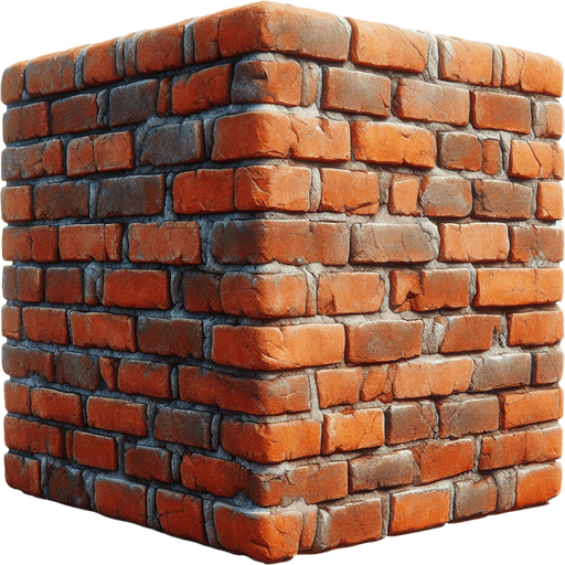 brick.
Single Game Texture. In-Game asset. 2d. Blank background. High contrast. No shadows.