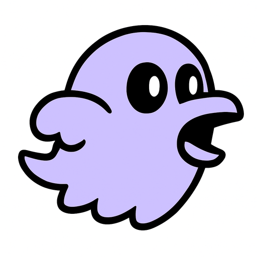 Make a gost flapy bird.
In-Game asset.  2d.  High contrast.  No shadows
