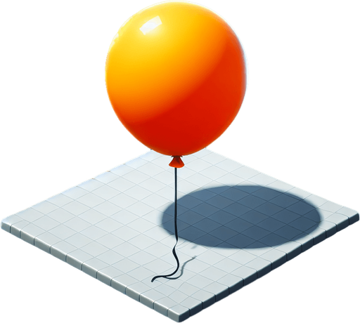 turuncu balon.
Single Game Texture.  In-Game asset.  2d.  Blank background.  High contrast.  No shadows