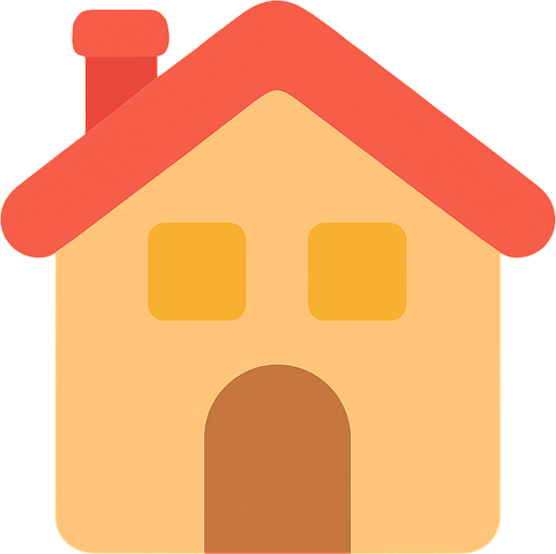 a single simple kawaii house without outlines and no face, for a non-distracting game background.
In-Game asset.  2d.  High contrast.  No shadows