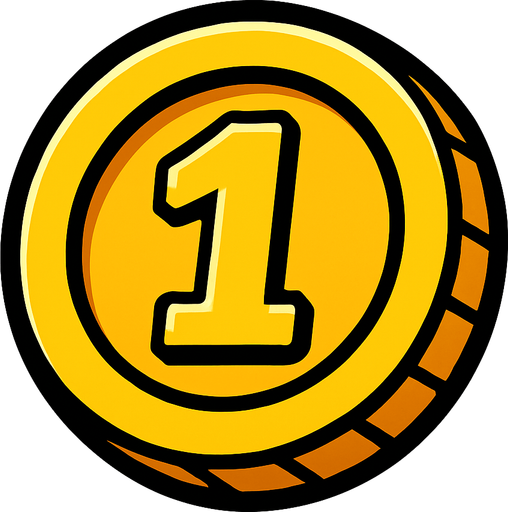 Coin.
In-Game asset.  2d.  High contrast.  No shadows