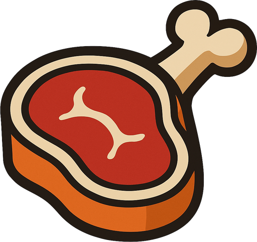 Viande.
In-Game asset.  2d.  High contrast.  No shadows