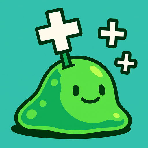 Slime enemy healer.
In-Game asset.  2d.  High contrast.  No shadows