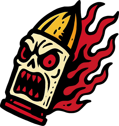 korkuç bir mermi.
In-Game asset.  2d.  High contrast.  No shadows