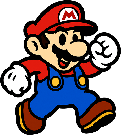 hey mario.
In-Game asset.  2d.  High contrast.  No shadows