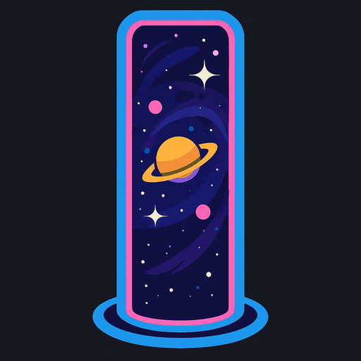 galactic portals looks like a long straight pillar . 
In-Game asset.  2d.  High contrast.  No shadows