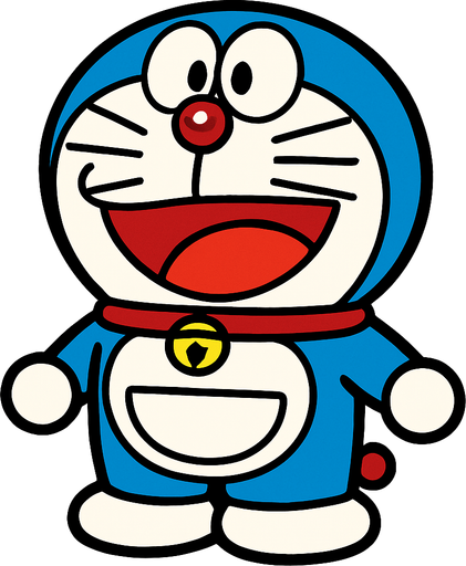 Doraemon full budy.
In-Game asset.  2d.  High contrast.  No shadows