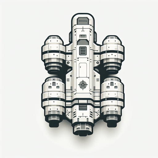 nave extraterestre, vista superior, estilo simple.
Single Game Texture.  In-Game asset.  2d.  Blank background.  High contrast.  No shadows