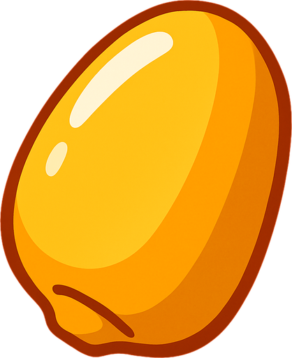 grano de mais.
In-Game asset.  2d.  High contrast.  No shadows