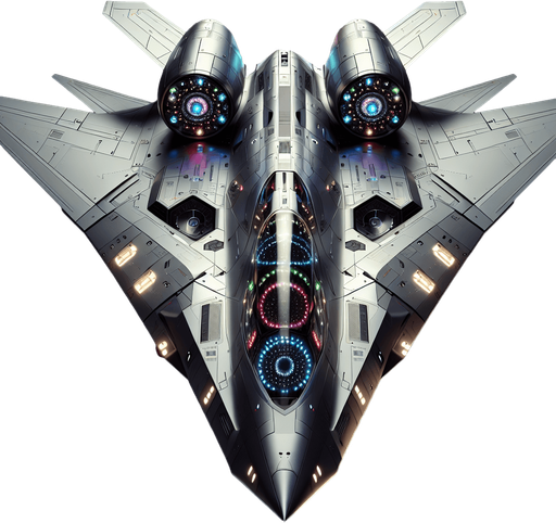 futuristic space fighter..
full front view