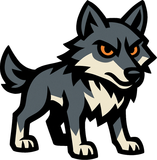 Wolf.
In-Game asset.  2d.  High contrast.  No shadows