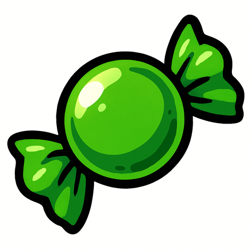 Yeşil seker.
In-Game asset.  2d.  High contrast.  No shadows