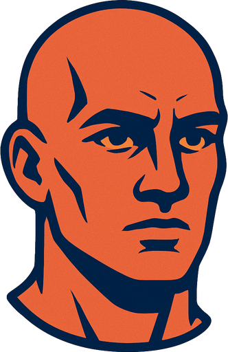 human head.
In-Game asset.  2d.  High contrast.  No shadows