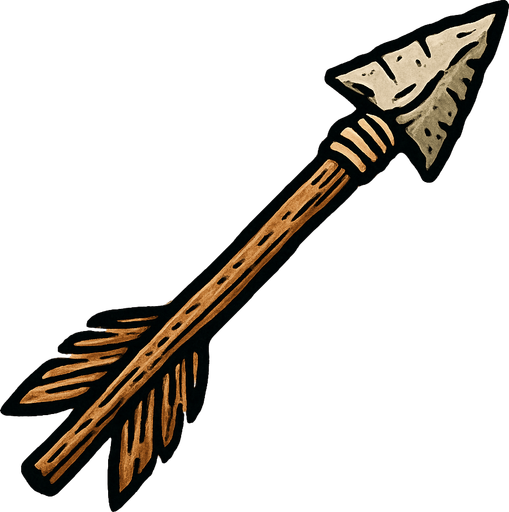 ok istiyorum eski zamanlarda hayvan avalrken kullanılan oklardan.
In-Game asset.  2d.  High contrast.  No shadows