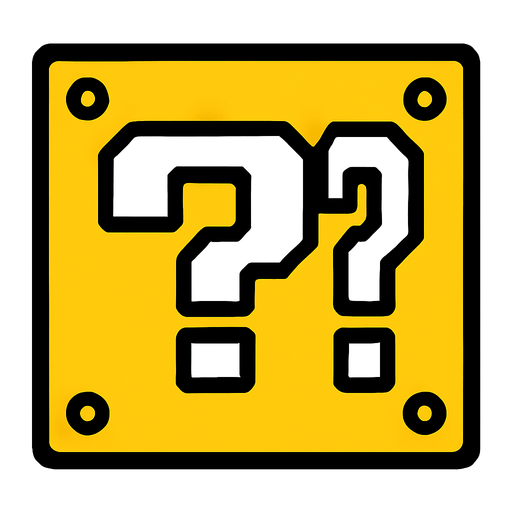 make a mario lucky bloks.
In-Game asset.  2d.  High contrast.  No shadows