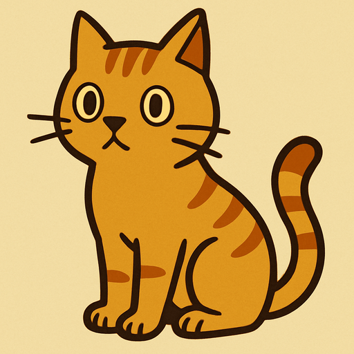 Cat in professor Layton game style.
In-Game asset.  2d.  High contrast.  No shadows