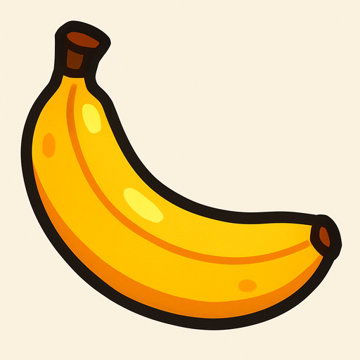 banana.
In-Game asset.  2d.  High contrast.  No shadows