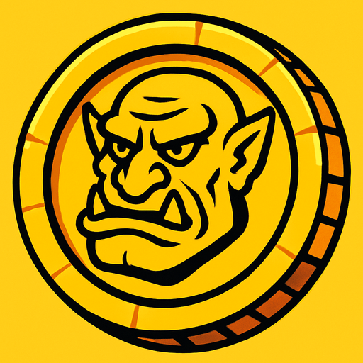 Troll coin.
In-Game asset.  2d.  High contrast.  No shadows