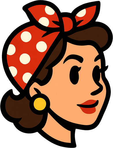 Housewife Head.
In-Game asset.  2d.  High contrast.  No shadows