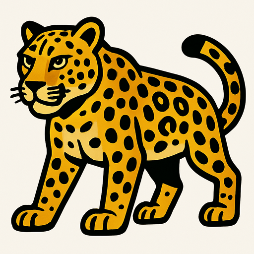 Leopar.
In-Game asset.  2d.  High contrast.  No shadows