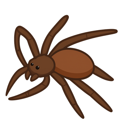 a spider. No background. Transparent background. Blank background. No shadows. 2d. In-Game asset. flat