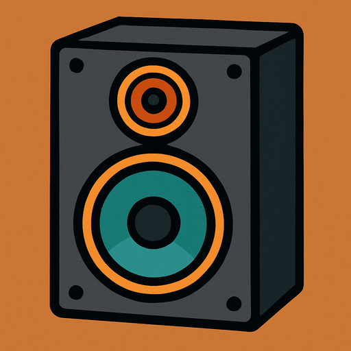 2d one bakan duz aciya sahip golgesiz bir speaker yap.
In-Game asset.  2d.  High contrast.  No shadows