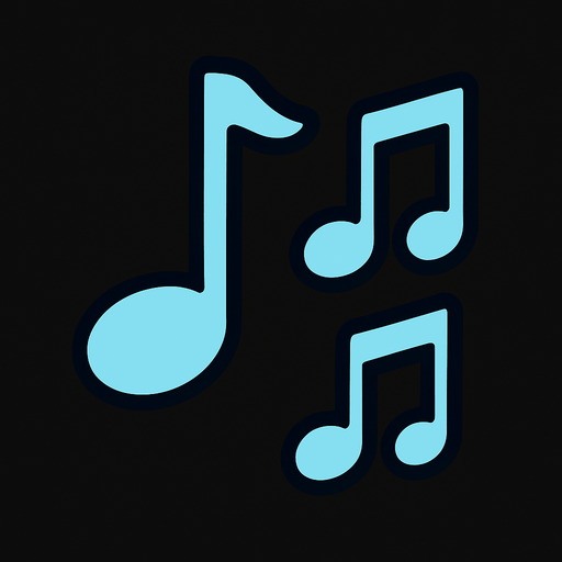 Ice blue with a dark color stroke music notes (note must be simetric)..
In-Game asset.  2d.  High contrast.  No shadows