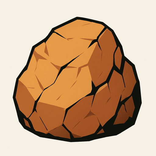 big rock.
In-Game asset.  2d.  High contrast.  No shadows