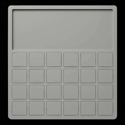 Sildigim yerleri slotsuz açik gri alanla doldur ust buyuk slot kare olsun yani alt alandaki slot sayisini artir 4x8 yap ve tum kareler esit olsun