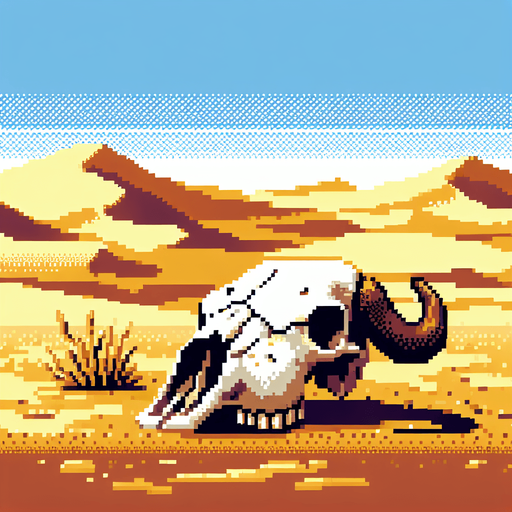 desert buffalo skull.
video game sprite