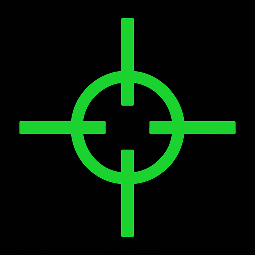 CS2 GREEN AİM.
In-Game asset.  2d.  High contrast.  No shadows
