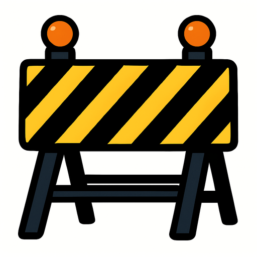 barrier.
In-Game asset.  2d.  High contrast.  No shadows