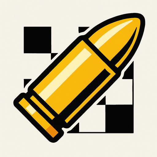 Bullet.
In-Game asset.  2d.  High contrast.  No shadows