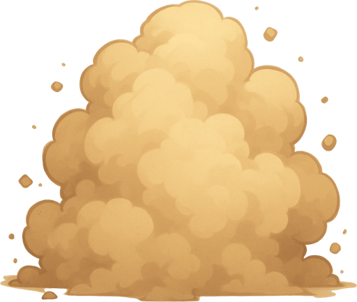 Polvo de construcción denso.
In-Game asset.  No shadows