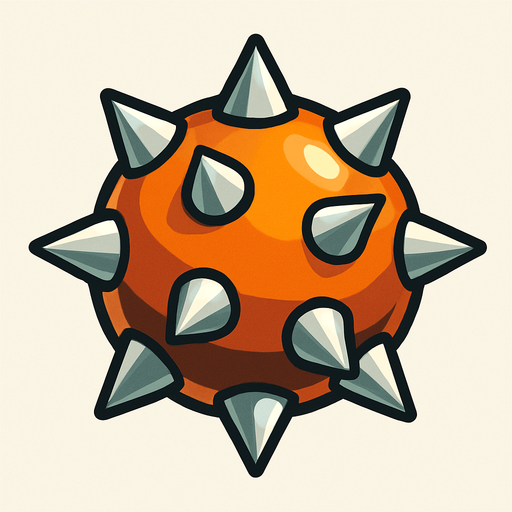 DİKENLİ TOP.
In-Game asset.  2d.  High contrast.  No shadows