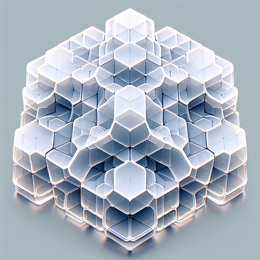 single simple empty white hexagon tile made with transparent gelly.
Front view. Modern game style