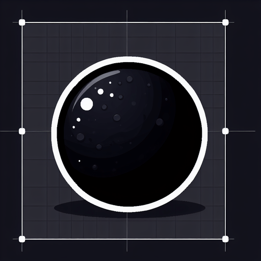 A completely black circle..
Single Game Texture. In-Game asset. 2d. Blank background. High contrast. No shadows.
