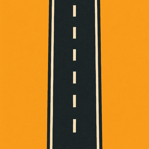 Dikey bir yol yap kara yolu.
In-Game asset.  2d.  High contrast.  No shadows