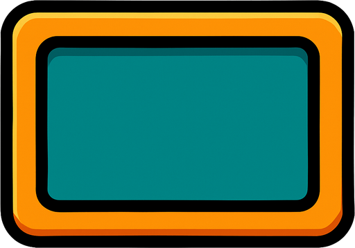 Rectangle.
In-Game asset.  2d.  High contrast.  No shadows