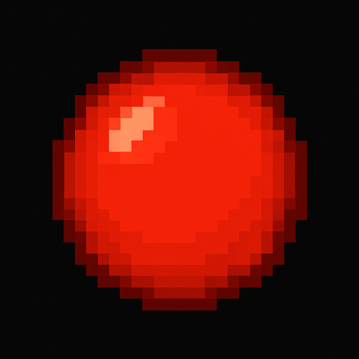 pixelart red circular enemy projectile to dodge
In-Game asset.  2d.  High contrast.  No shadows. Pixel art