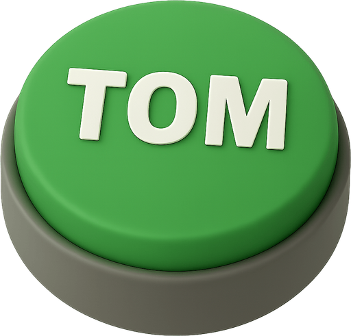 birebir aynısı sadece SNARE yerine TOM yazsın ve butonunun rengi yeşil olsun. ve yazı paralel bir şekilde düz hizada olsun  Transparent background. Blank background.
