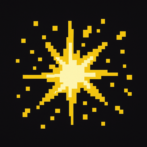 Partículas al golpear pixeleado

In-Game asset.  2d.  High contrast.  No shadows